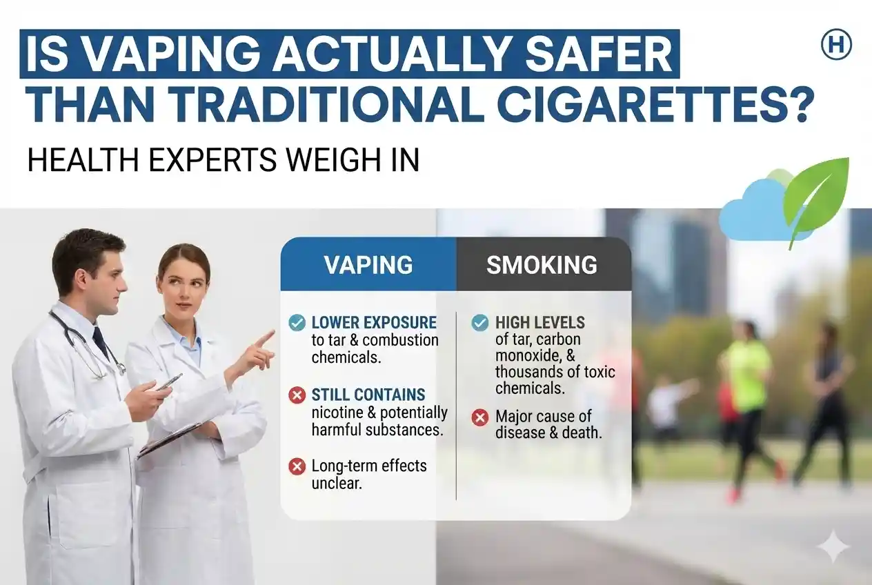 Is vaping actually safer than traditional cigarettes